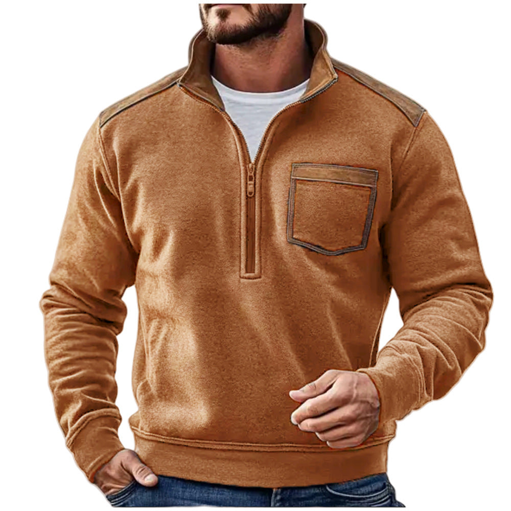 Men's Casual Coat Zipper Fleece Sweater