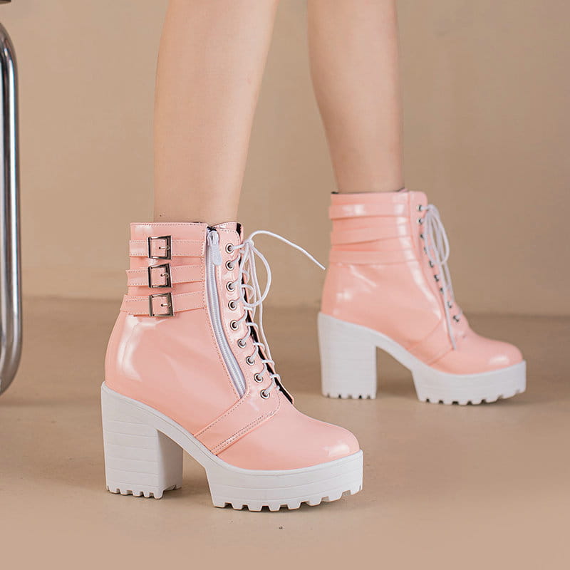 Women’s Autumn And Winter Thick Heeled Short Boots