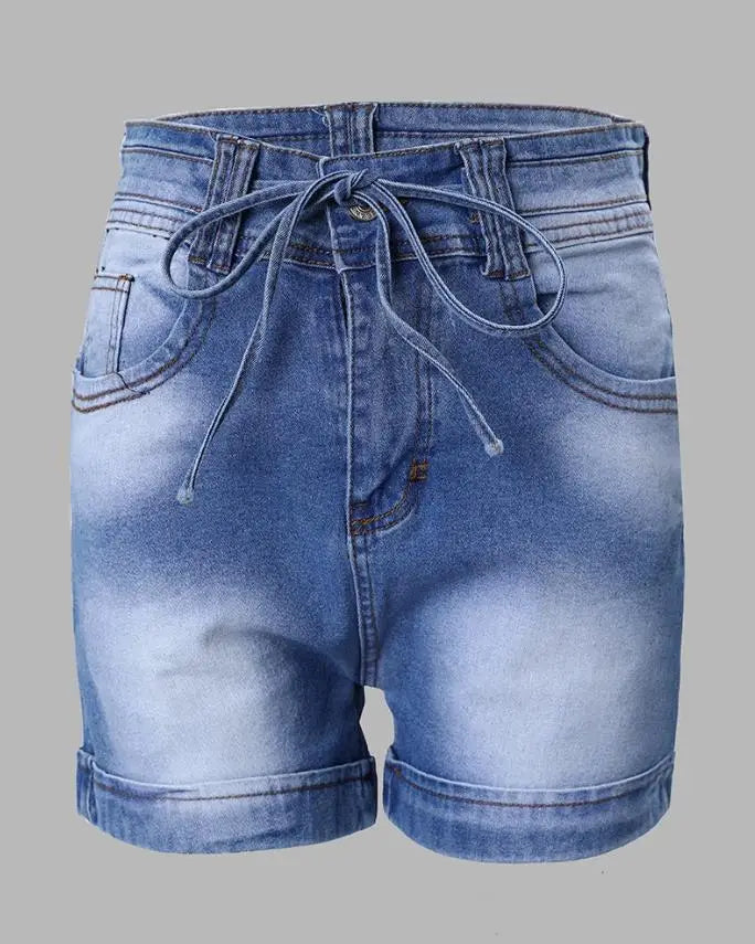 Women’s Fashion Casual High Waist Skinny Denim Shorts