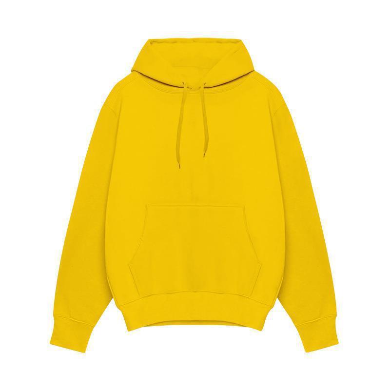 European And American Men’s Sports Solid Color Fleece Sweater Hoodie