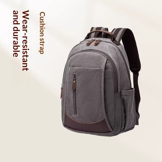 Trendy Solid Color Mens Backpack With Large Capacity
