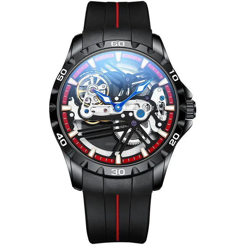 Ailang Watch Manufacturers Directly Supply Fully Automatic Mechanical Watches Vibrato Creative Hollow Men's Watch Generation Silicone Band Watch - Beyond Trends Hub 