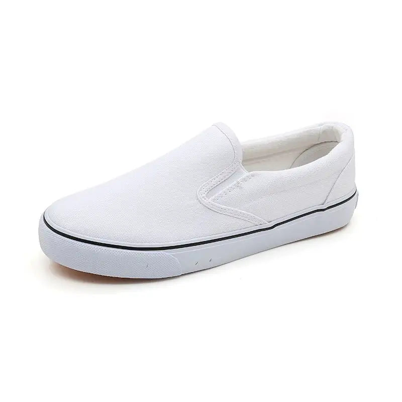 All black couple canvas shoes - White / 39.