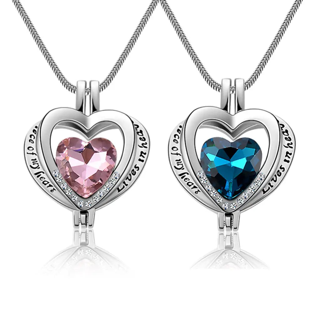 Alloy Heart-shaped Gemstone Women's Necklace Beyond Trends Hub