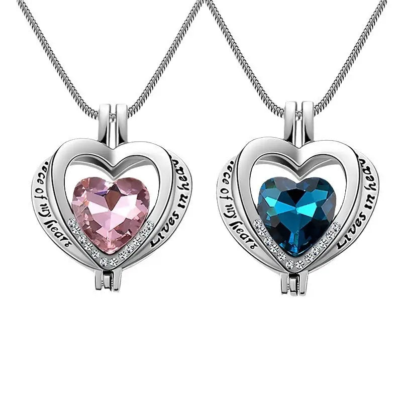 Alloy Heart-shaped Gemstone Women's Necklace Beyond Trends Hub