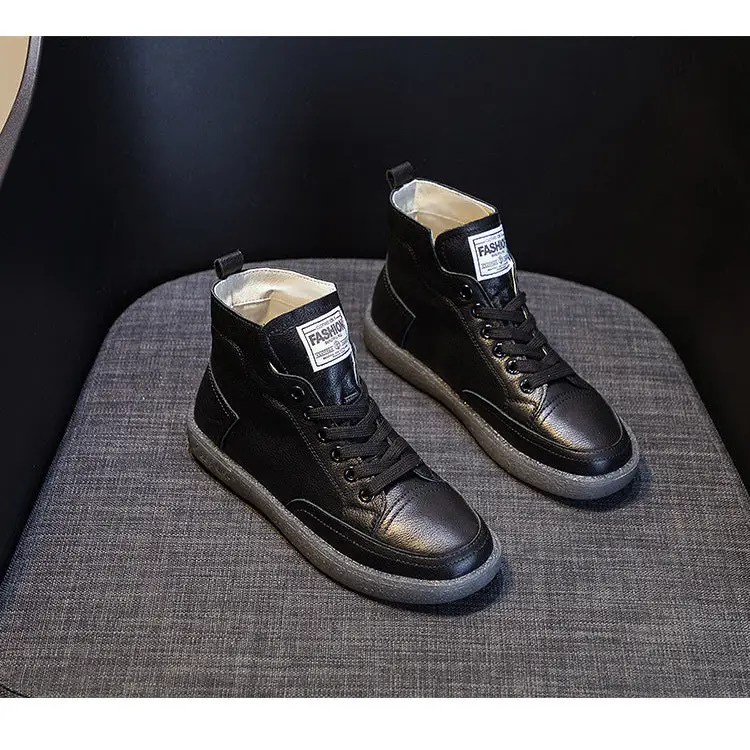 Ankle Boots Plus Size Autumn And Winter Wild Beef Tendon Soft Bottom Genuine Leather Shoes Flat Martens Boots Beyond Trends Hub