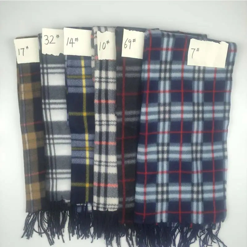 Autumn And Winter Black And White Plaid Plus-sized Thickening Thermal Men's And Women's Scarf Beyond Trends Hub