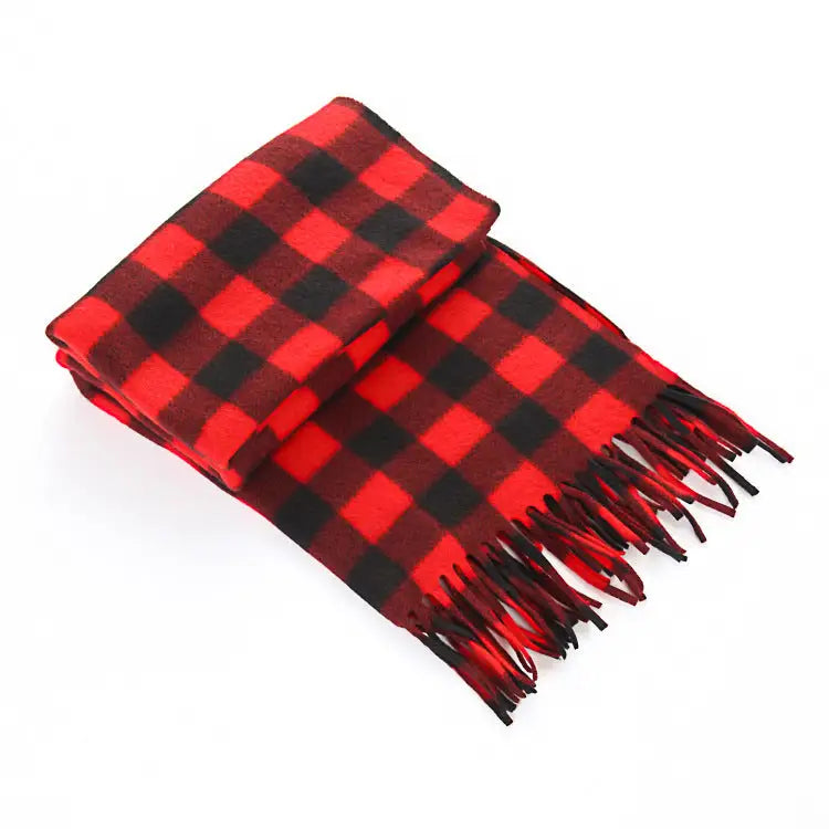 Autumn And Winter Black And White Plaid Plus-sized Thickening Thermal Men's And Women's Scarf Beyond Trends Hub