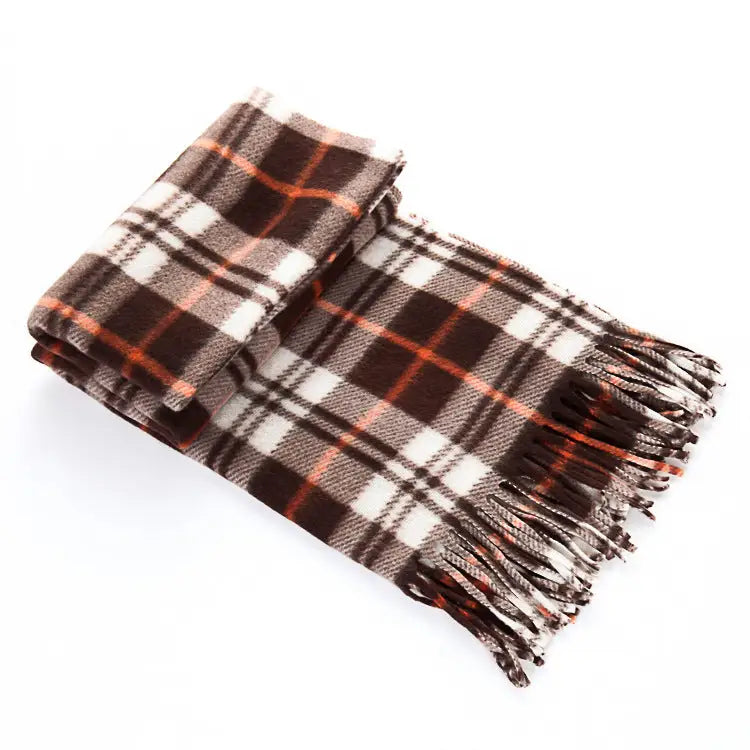 Autumn And Winter Black And White Plaid Plus-sized Thickening Thermal Men's And Women's Scarf Beyond Trends Hub
