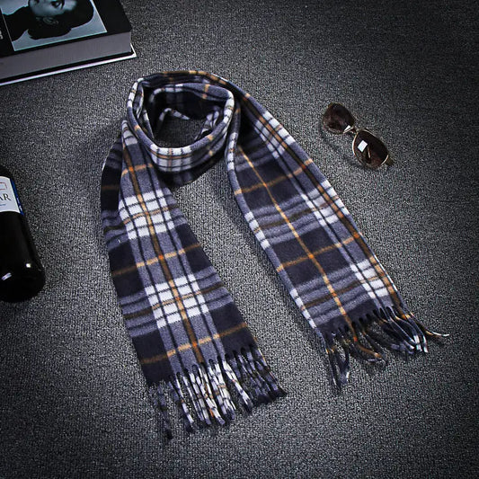 Autumn And Winter Black And White Plaid Plus-sized Thickening Thermal Men's And Women's Scarf Beyond Trends Hub