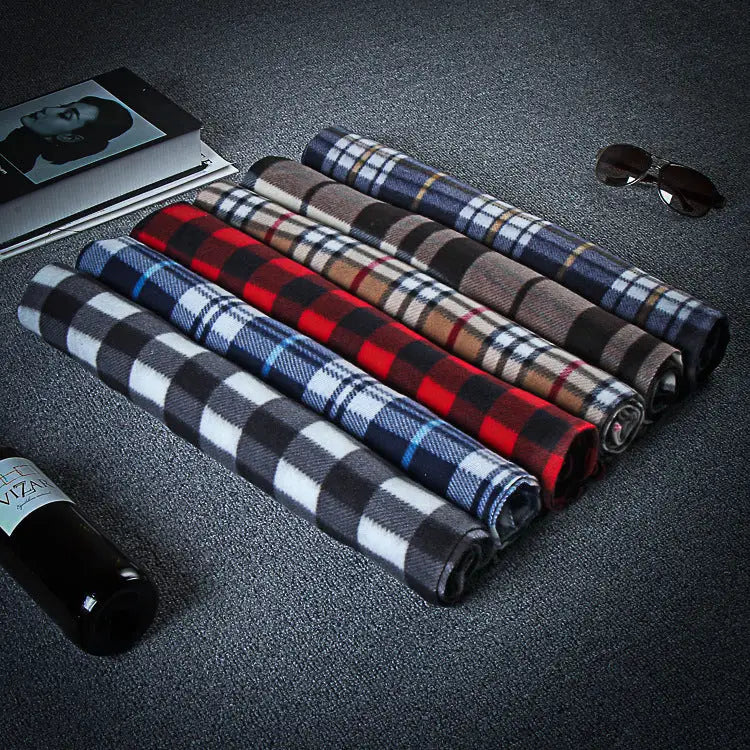 Autumn And Winter Black And White Plaid Plus-sized Thickening Thermal Men's And Women's Scarf Beyond Trends Hub