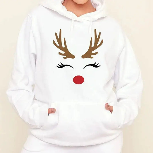 Autumn And Winter Cartoon Elk Men’s And Women’s Hoodie