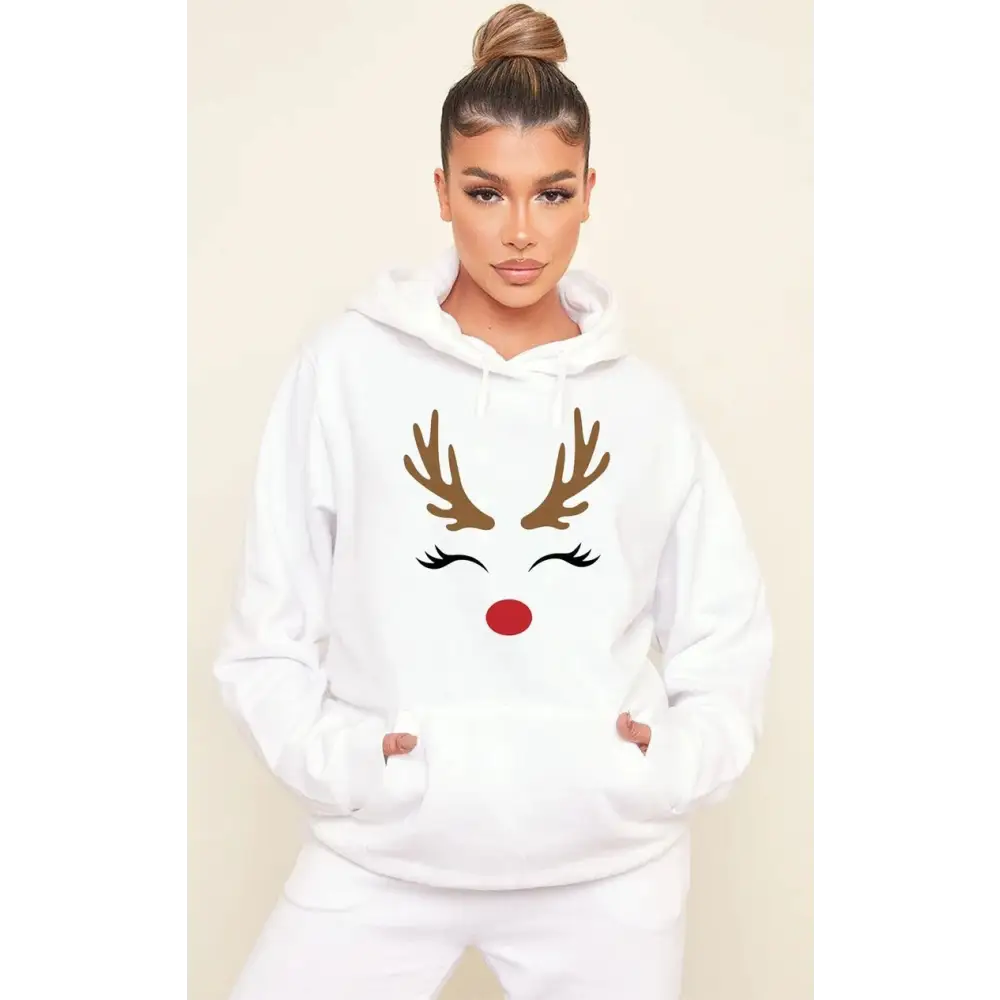 Autumn And Winter Cartoon Elk Men’s And Women’s Hoodie