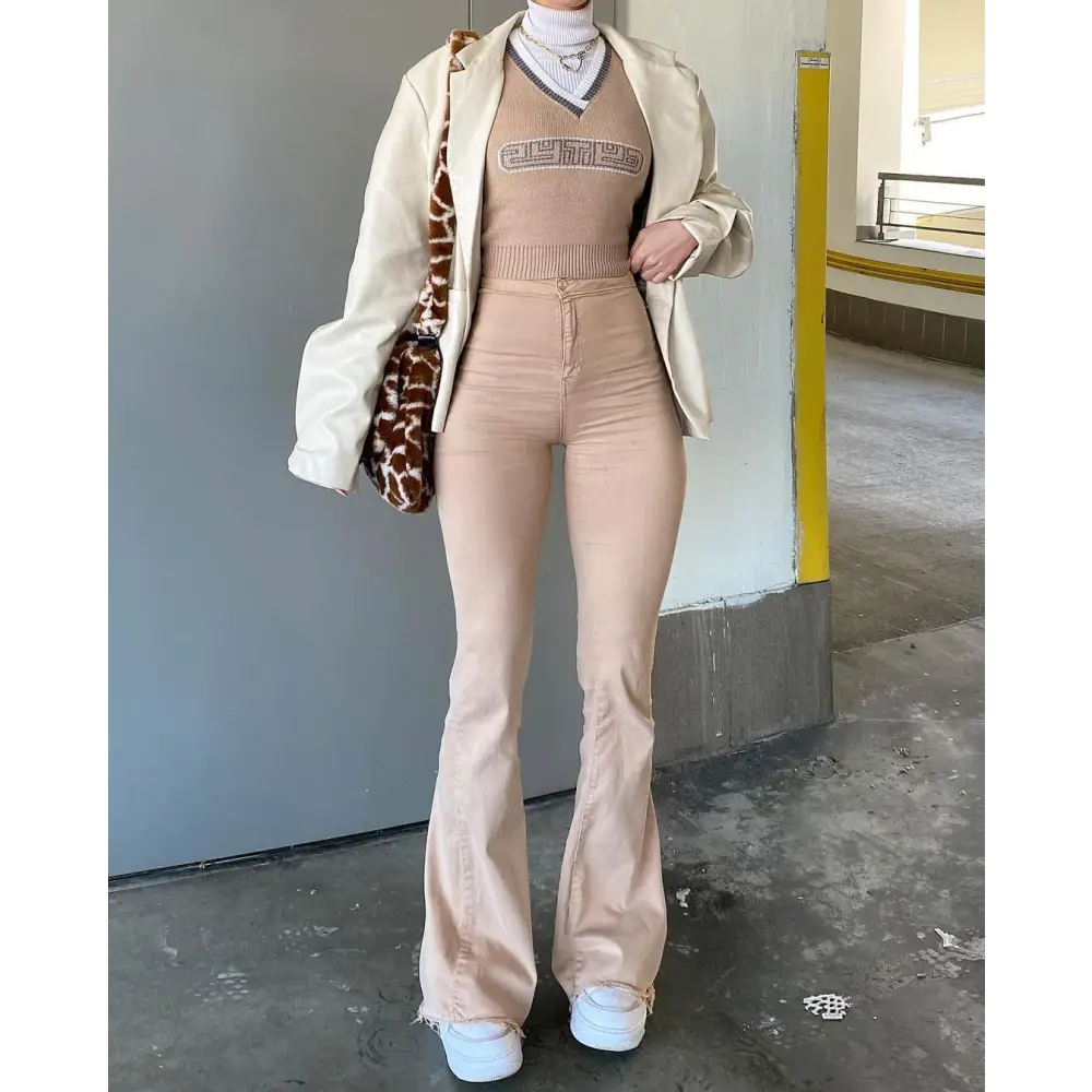Autumn And Winter New Korean Style High Waist Women's Flared Pants - Beyond Trends Hub 