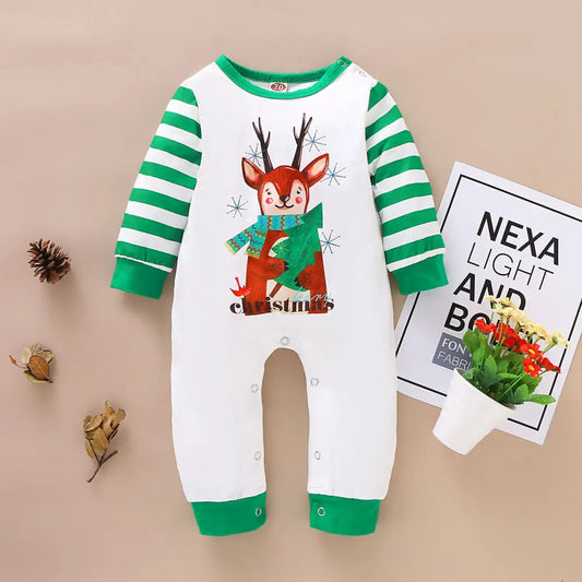 Autumn Christmas Deer Romper Children's One-piece Beyond Trends Hub