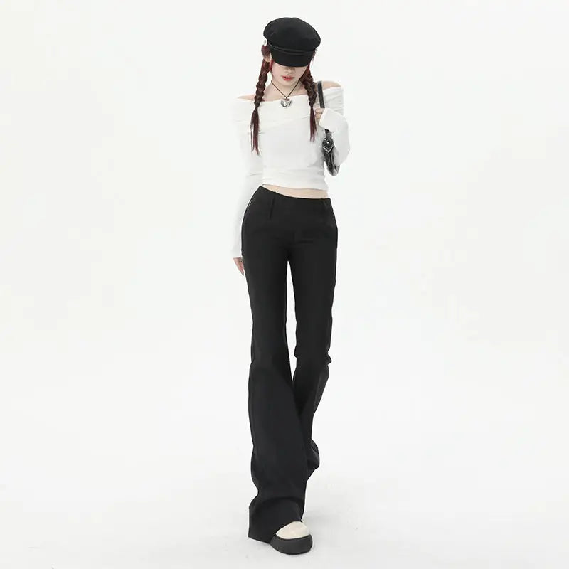 Autumn New Black Retro Casual Pants Women Beyond Trends Hub