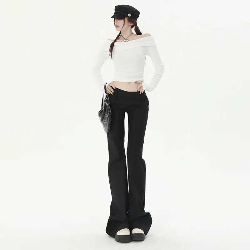 Autumn New Black Retro Casual Pants Women Beyond Trends Hub