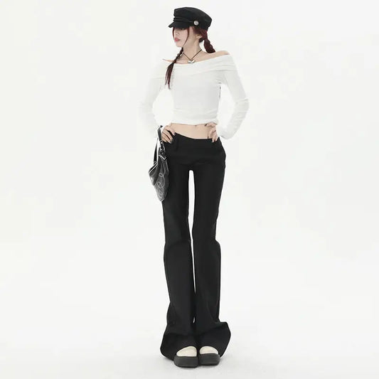 Autumn New Black Retro Casual Pants Women Beyond Trends Hub