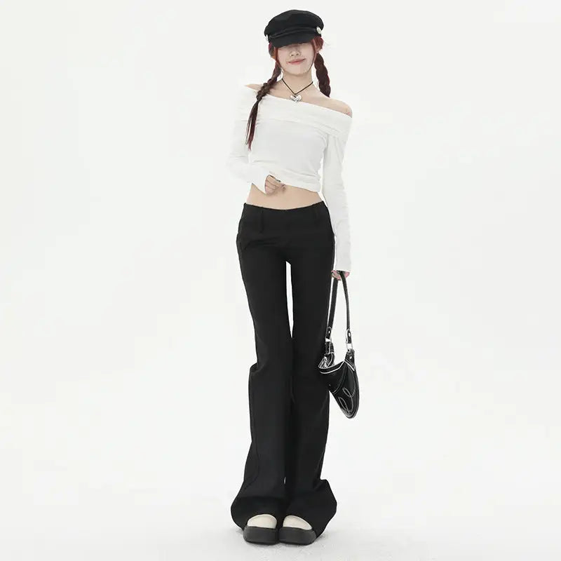 Autumn New Black Retro Casual Pants Women Beyond Trends Hub