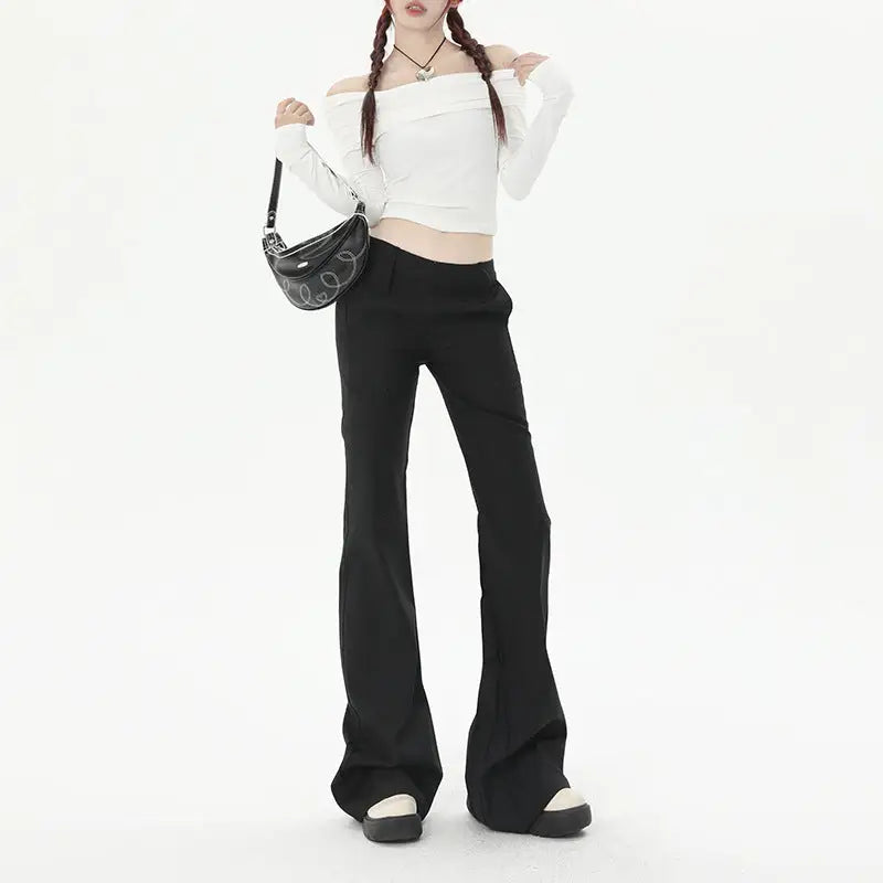 Autumn New Black Retro Casual Pants Women Beyond Trends Hub