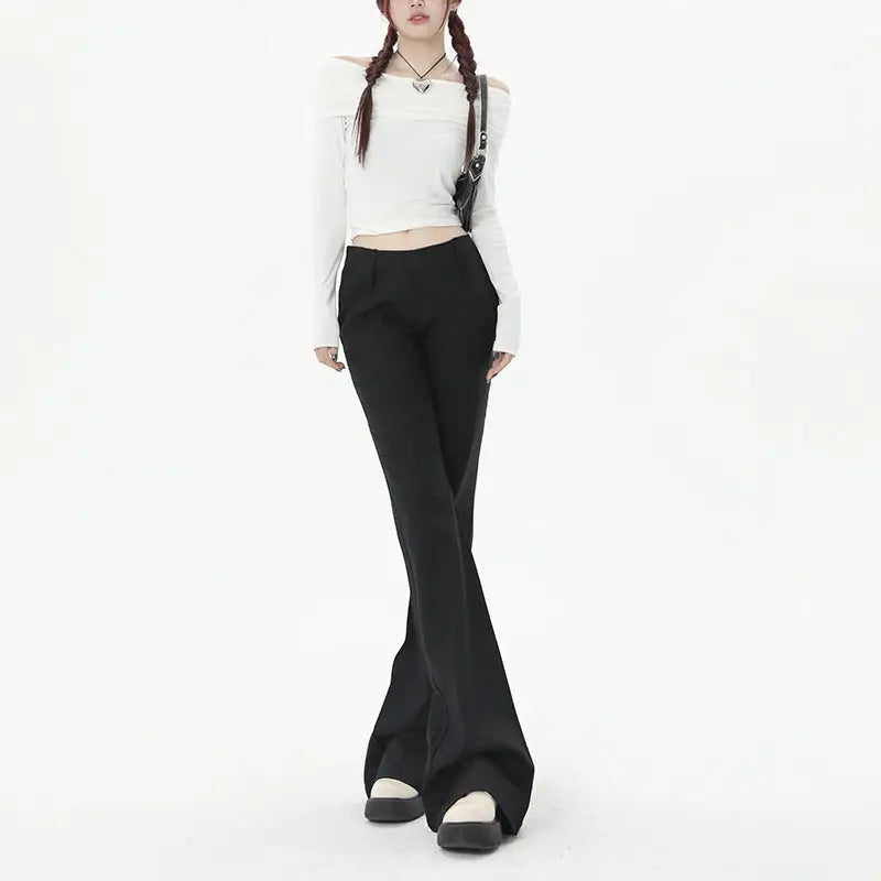 Autumn New Black Retro Casual Pants Women Beyond Trends Hub