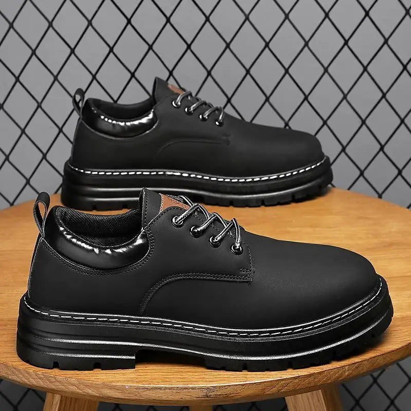 Autumn New Breathable Martin Men's Platform Leather Shoes Casual Boots Beyond Trends Hub