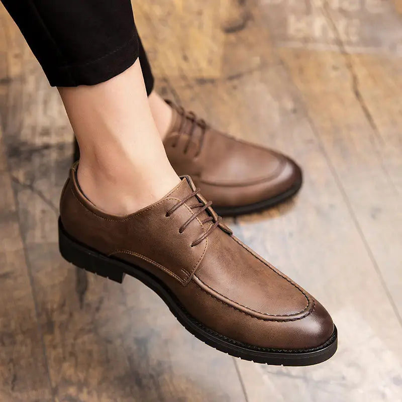 Autumn youth black leather shoes Beyond Trends Hub
