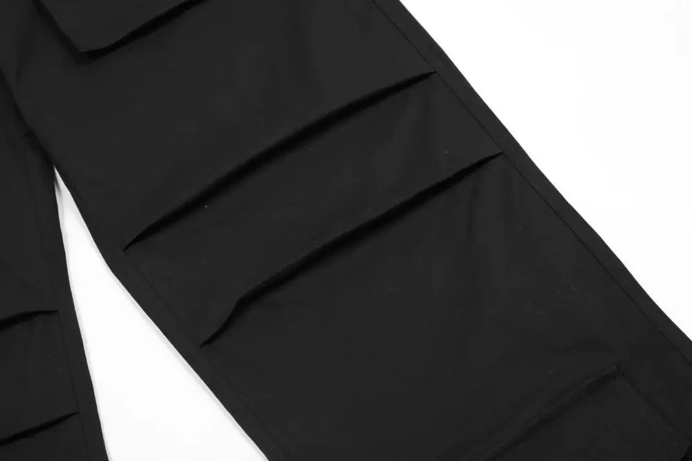 Multi Pocket Tooling Wide Leg Trousers For Men