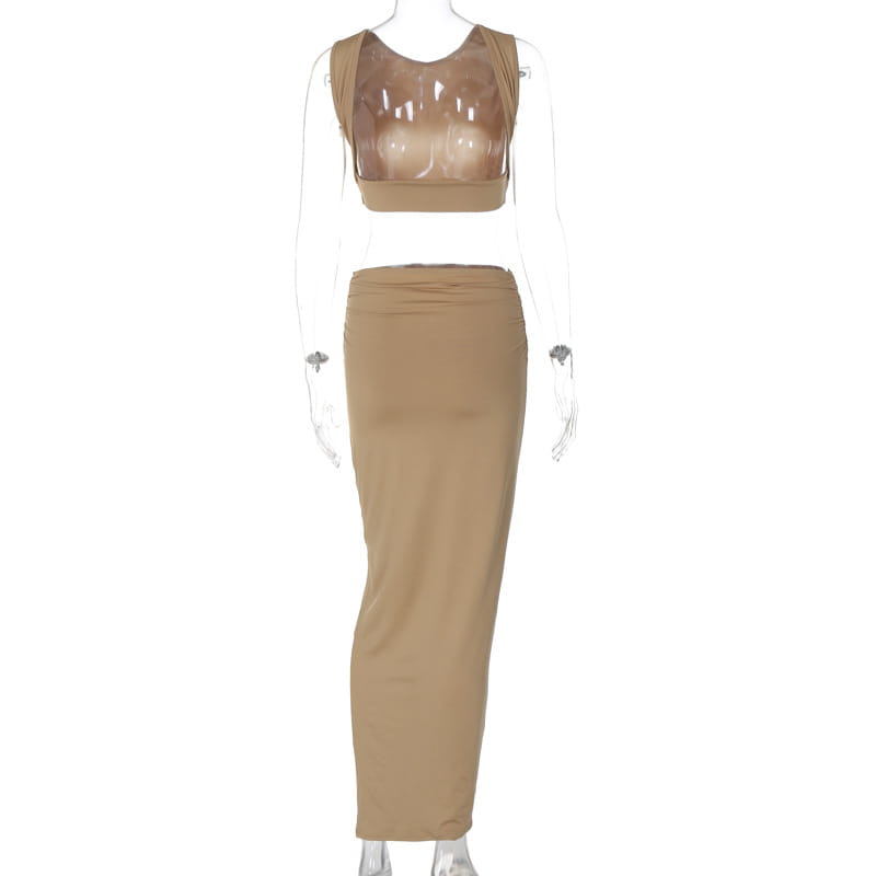 Women Tank Tops Long Skirts Party Dresses