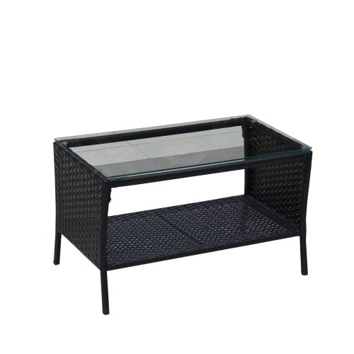Rattan Patio Furniture 4 Piece Set Outdoor Patio Cushioned Seat