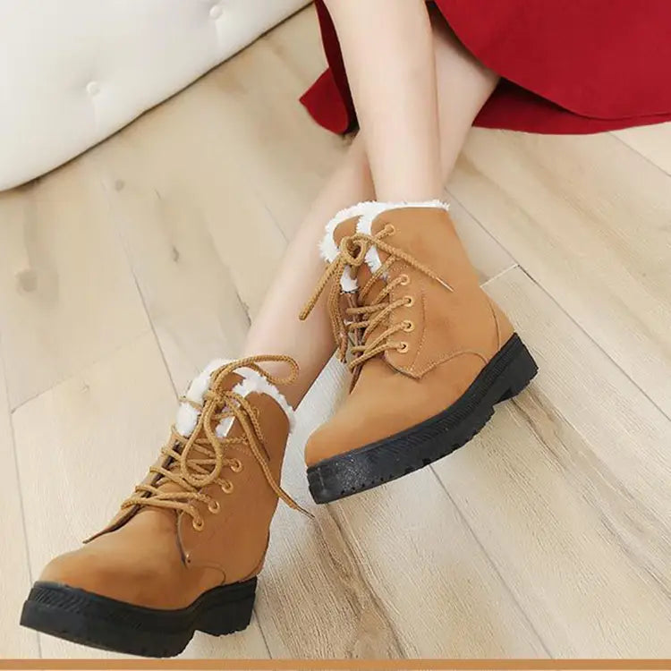 Winter Snow Boots With Warm Plush Ankle Boots For Women Shoes