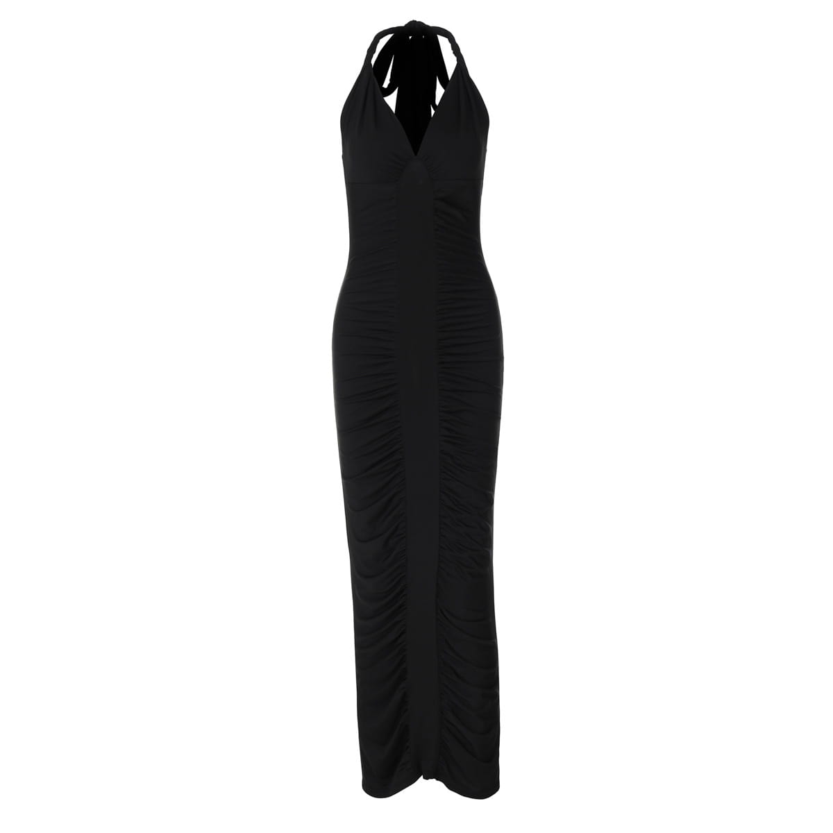 Women’s Fashion V-neck Backless Lace-up Dress