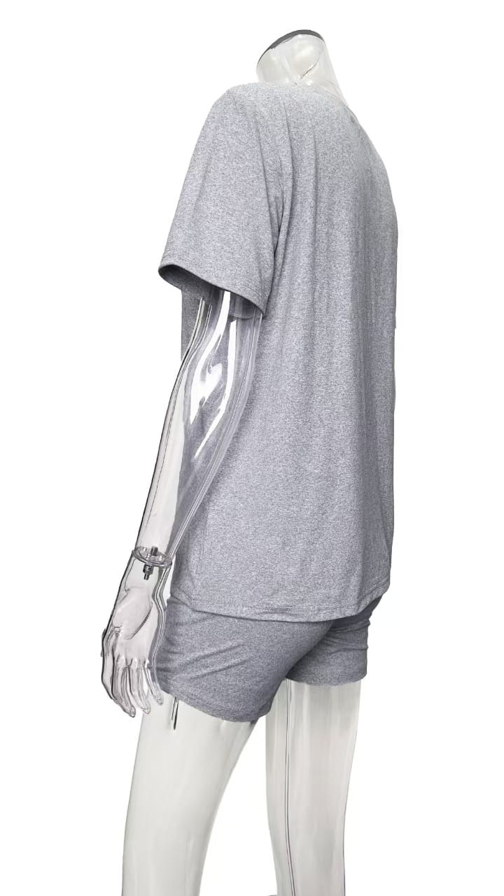 V-neck Casual Temperament Pure Color Fashion Suit