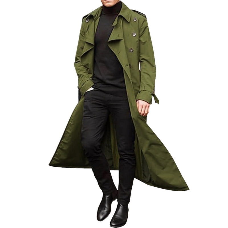 Men’s Long Trench Coat Men’s Trench Coat