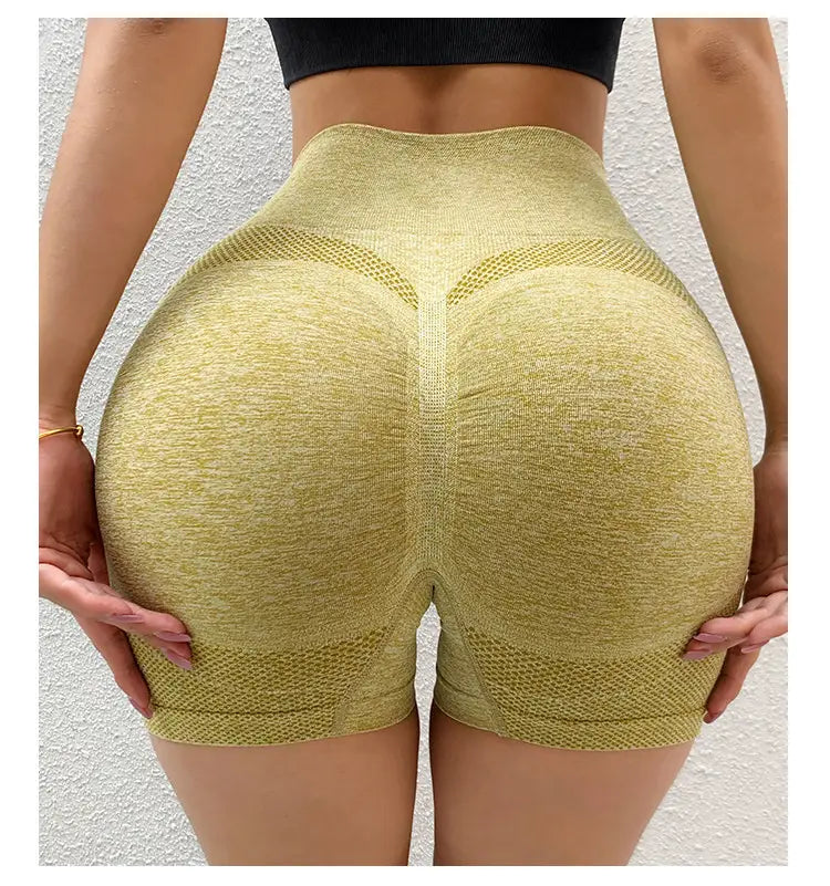 Fitness Yoga Shorts Pants Butt Lifting Seamless Leggings Women Gym