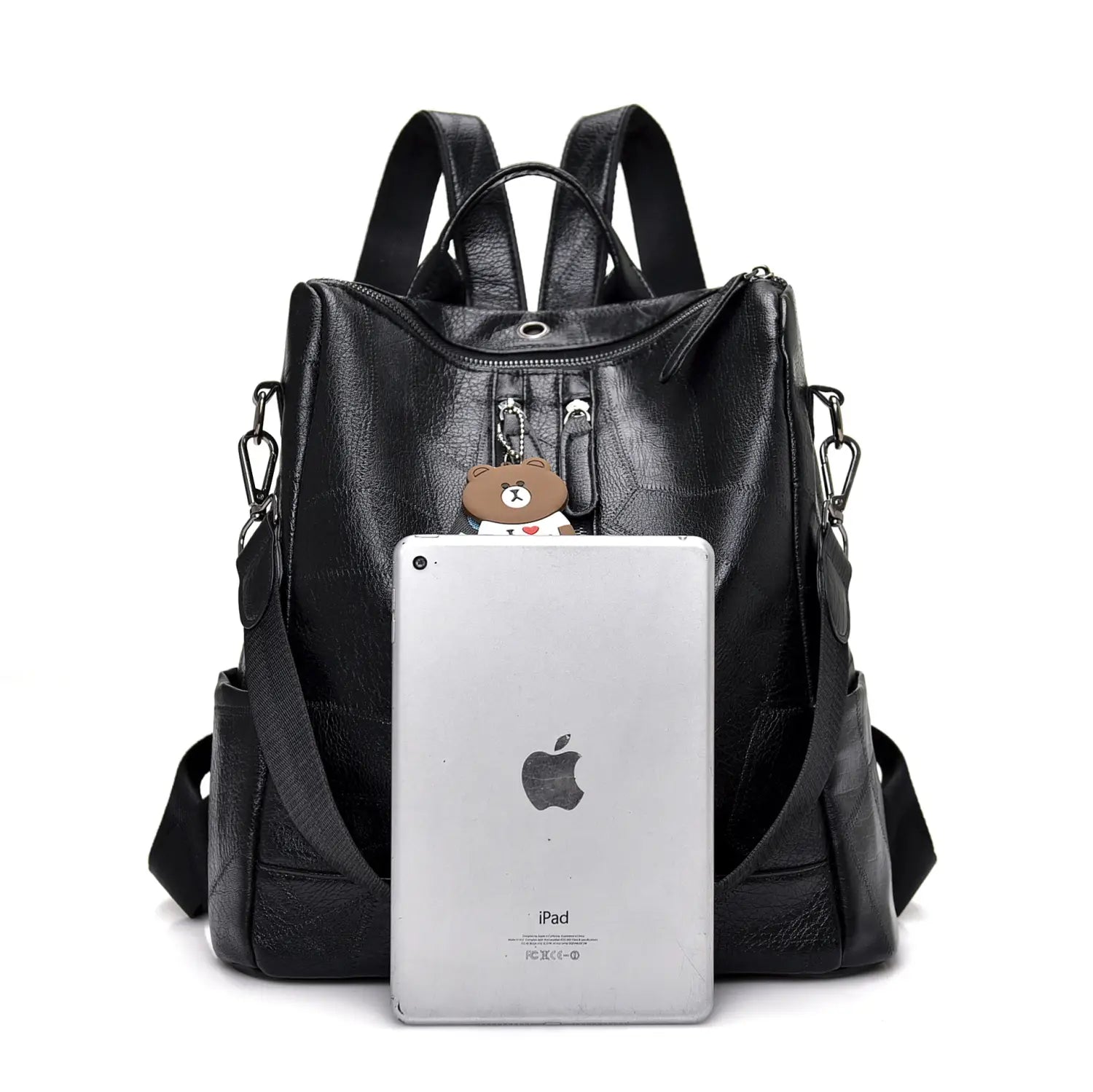 PU Stitching Leather Backpack