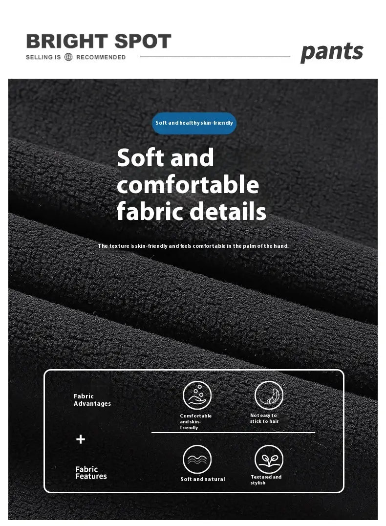 Thickened Outer Wear Loose Double-sided Velvet Ankle-tied Sports Pants For Men