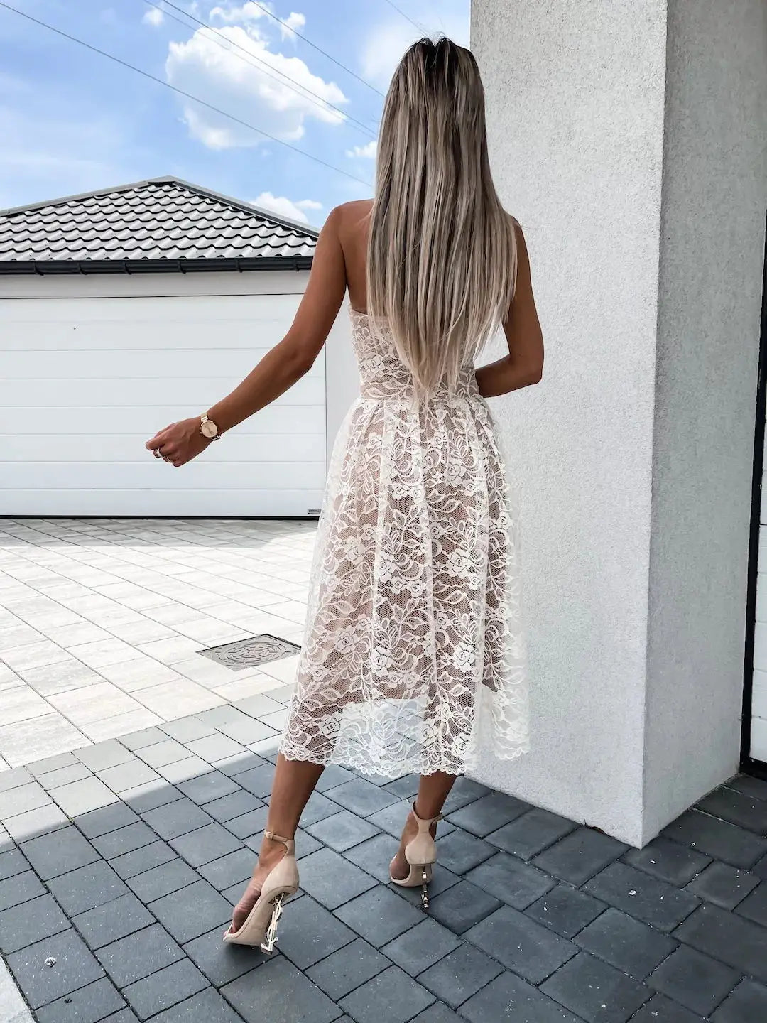 New Off Shoulder Bra Lace Dress For Women