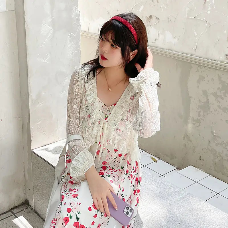 Women’s Temperament Knee-length Floral Dresses