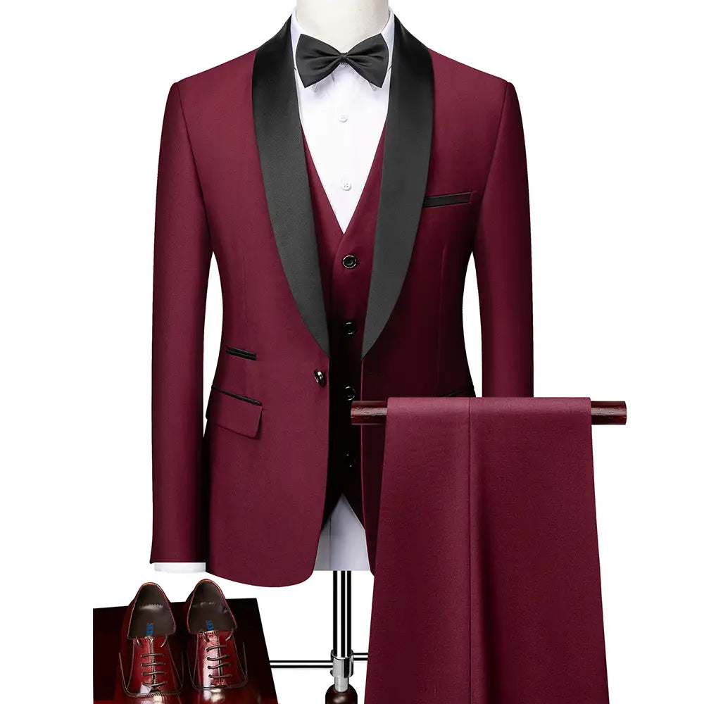 Business Casual Suits Men’s Wedding Groom Dresses Pavilion Slim Fit