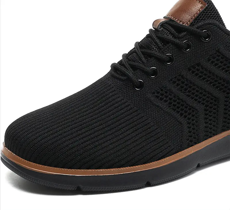 Fashion Lace-up Mesh Sneakers Casual Flying Woven Walking Sports Shoes For Men