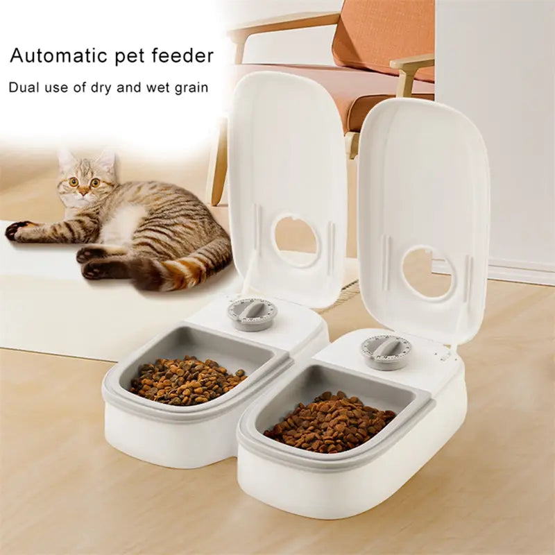 Automatic Pet Feeder Smart Food Dispenser For Cats Dogs Timer Stainless Steel Bowl Auto Dog Cat Pet Feeding Pets