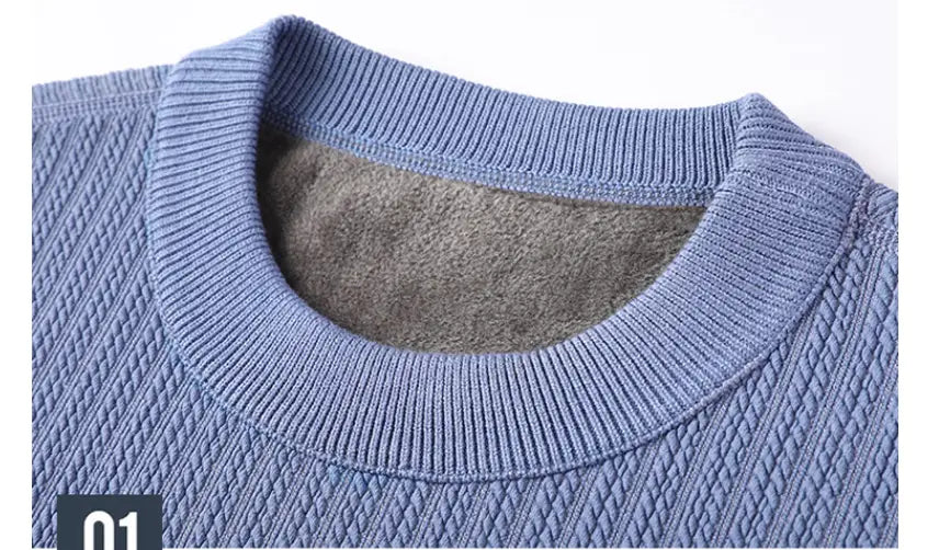 Winter Plush Pullover Sweater For Men