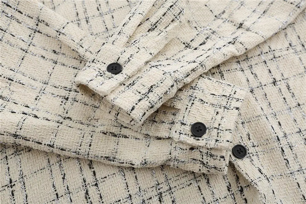 Spring Letter Embroidery Plaid Tide Long Sleeve Shirts For Men And Women