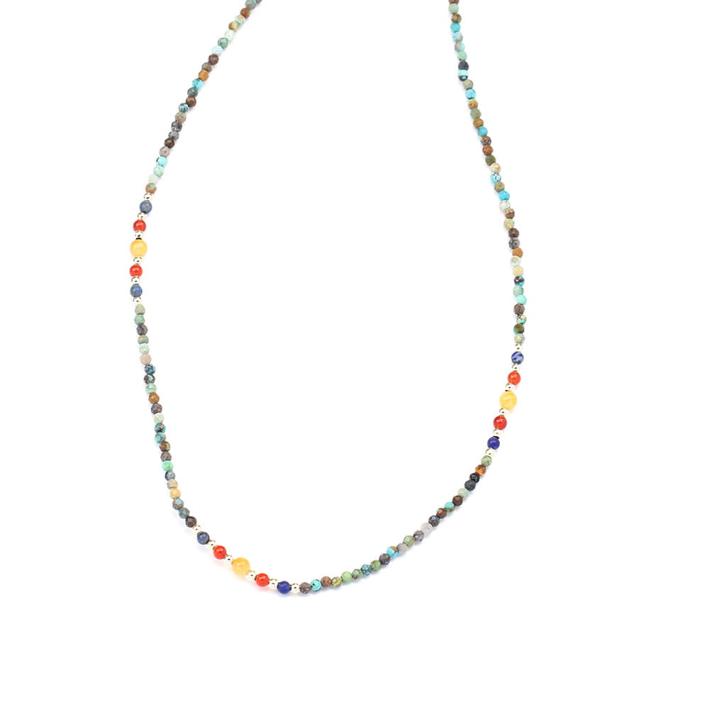 New Cute Simple Broken Silver Necklace Natural Pearl Pendant Colourful Beads Collarbone Chain Women’s Accessories