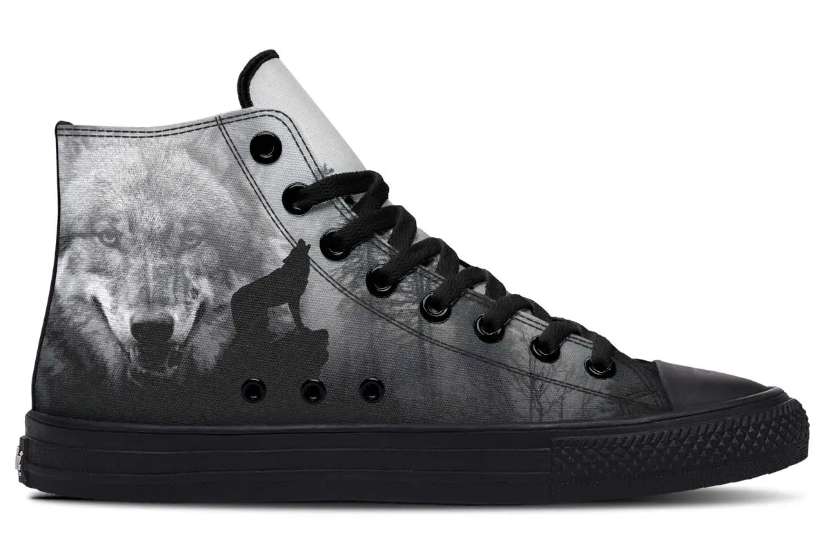 Printed Couple High-top Canvas Shoes
