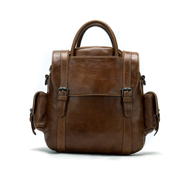 Multifunctional Retro Leather Backpack