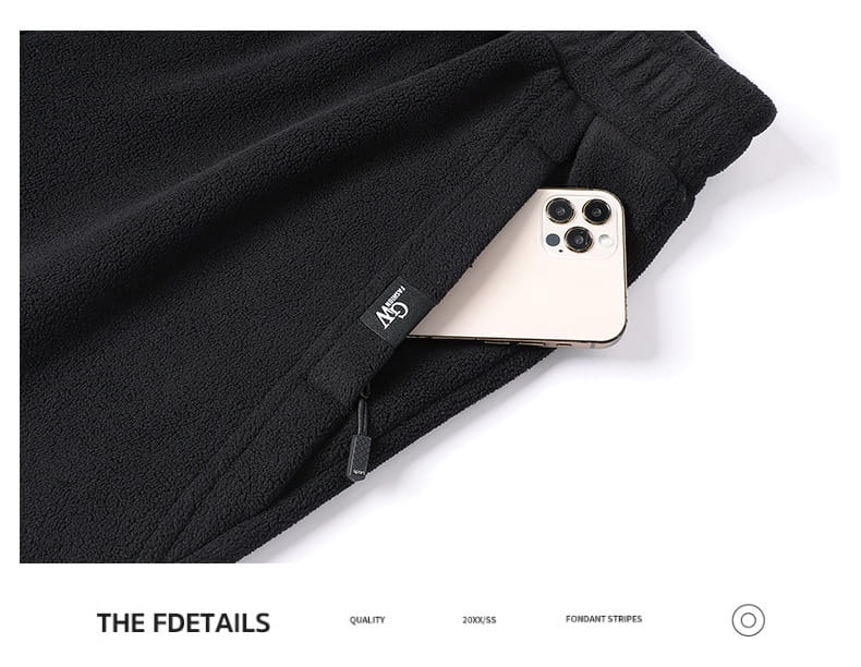 Thickened Outer Wear Loose Double-sided Velvet Ankle-tied Sports Pants For Men