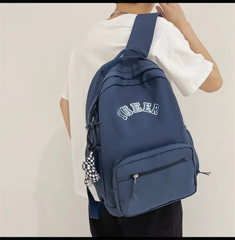 Simple Backpacks School Bags Student Girls Nylon Bag Women
