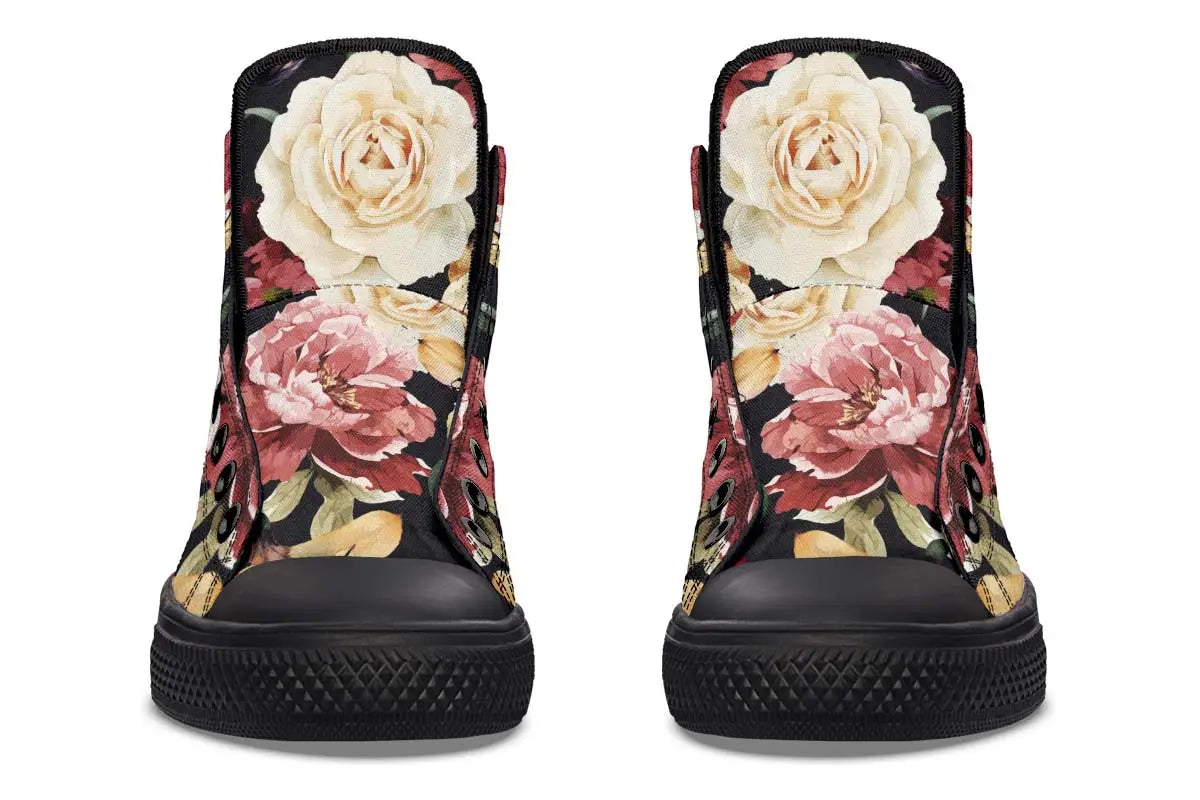 Printed Couple High-top Canvas Shoes